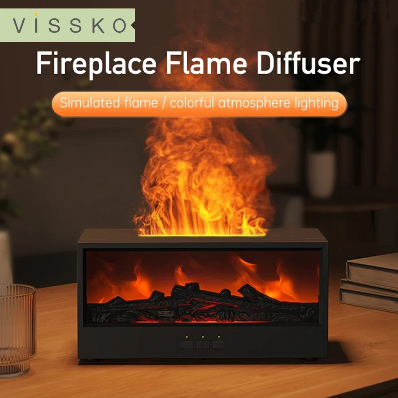 Vissko Fireplace Humidifier Aroma Essential Oil Diffuser