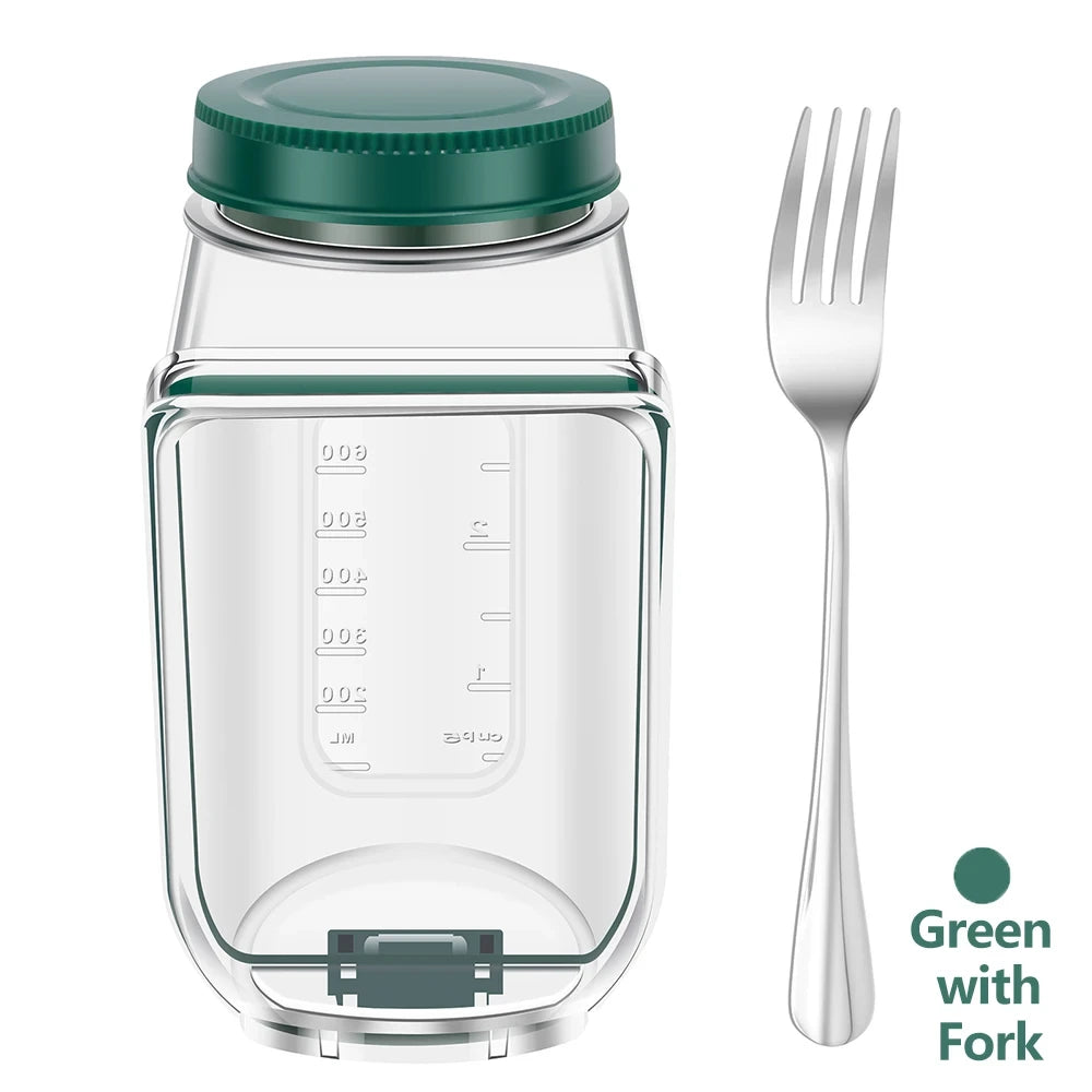 Plastic Salad Jar with Fork