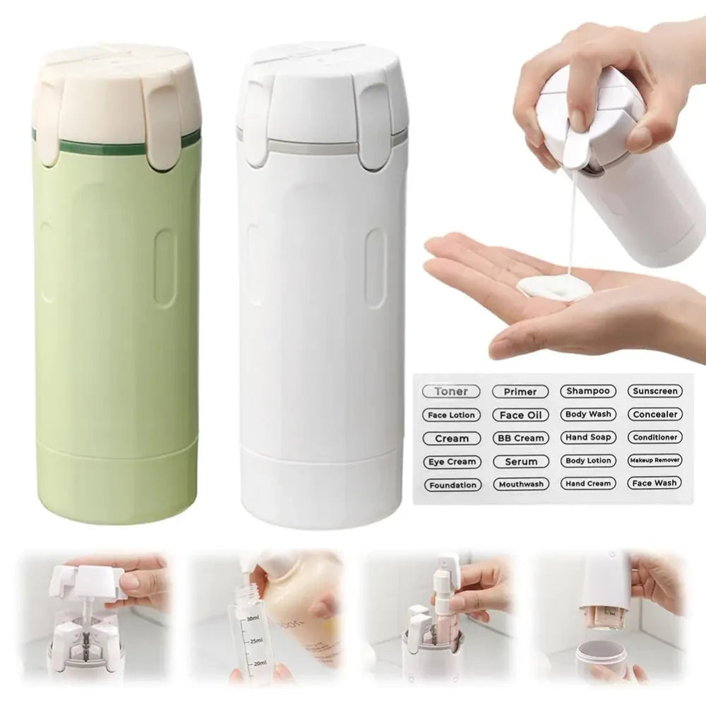 4-i-1 Reseflaskor 30 ML, Perfekt för resor och vandring