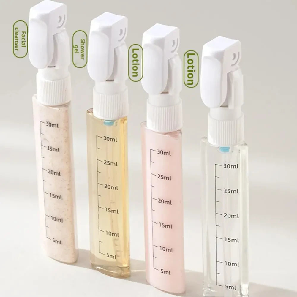 4-i-1 Reseflaskor 30 ML, Perfekt för resor och vandring